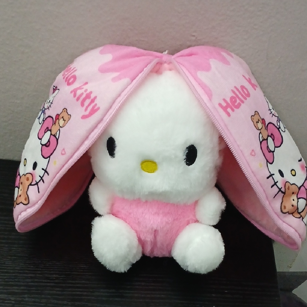 Hello Kitty Pink & White Cuddly Toy